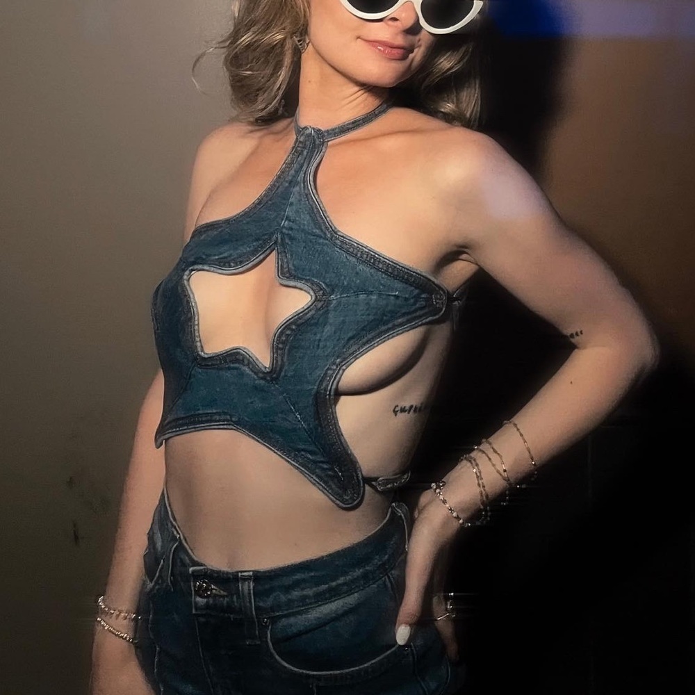 Revice Denim Star Top ✨⭐️🌟💫🤩🌠